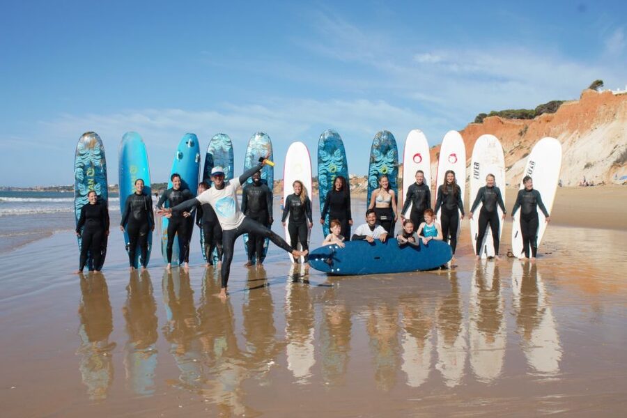 Albufeira: 2-Hour Falesia Beach Surf Lesson - Your first ten minutes on the board
