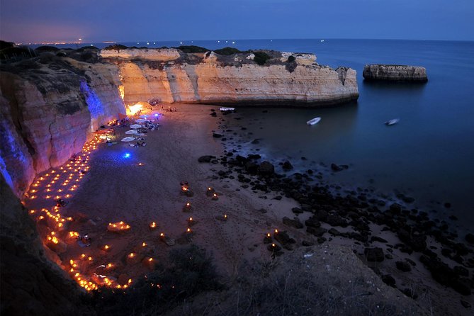 Albufeira: 6-Hour Sunset Dinner Catamaran Cruise with Open Bar - Going ashore for a BBQ dinner