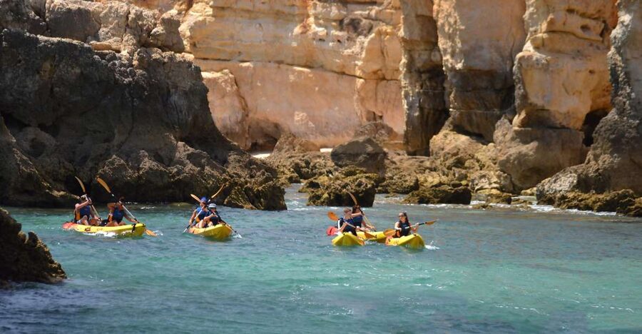 Albufeira: Algarve Kayak and Coastline Tour - Caves, Rock Gaps, and Changing Sea Conditions