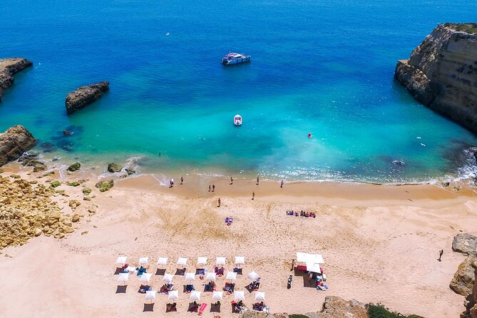 Albufeira Beach BBQ with Caves and Coastline Cruise with Open Bar - Cruising Toward Benagil and Nossa Senhora da Rocha