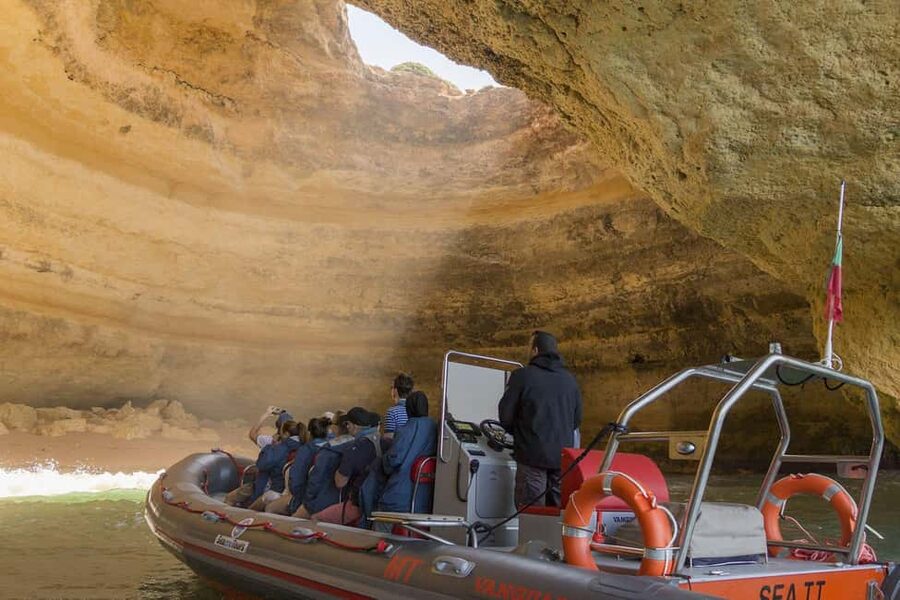 Albufeira: Dolphin Watching and Benagil Cave Boat Cruise - Benagil Cave and the limits of the route