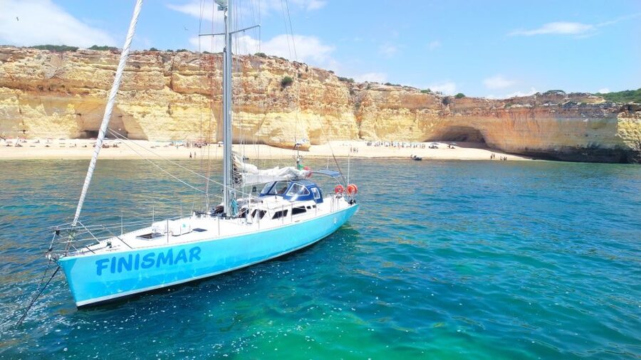Albufeira: Sailing Boat Cruise BBQ & Open Bar on the Beach - From Albufeira Marina toward Benagil