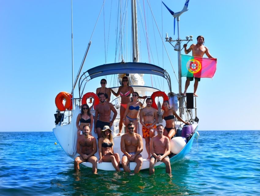 Albufeira: Sailing Boat Cruise BBQ & Open Bar on the Beach - A beach BBQ with two kebab choices