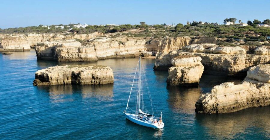 Albufeira: Sailing Boat Cruise BBQ & Open Bar on the Beach - How much sailing will you actually do?