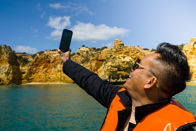 Algarve Private Tour from Lisbon with Benagil Caves Boat Trip - The shared boat toward Benagil Cave