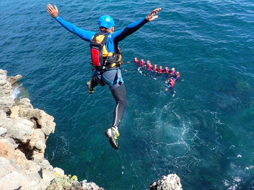 Arrábida: Setubal, Sesimbra Coasteering & Speedboat Tour - Swimming through caves and around Portinho da Arrábida