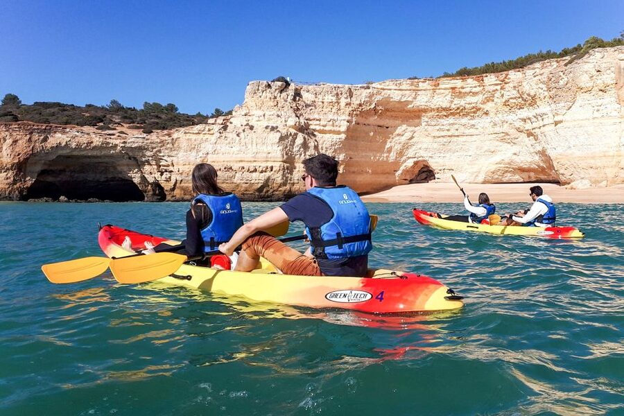 Benagil: Benagil Caves and Secret Spots Guided Kayaking Tour - The quieter caves and secret coastal spots