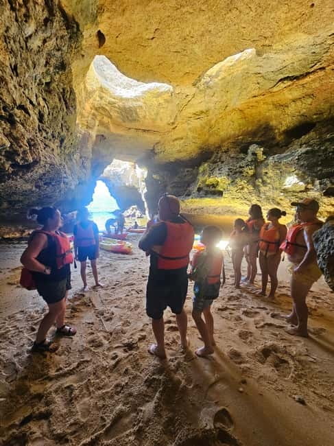 Benagil Cave: Guided Kayak Tour with Caves and Cliffs - Smaller caves, tunnels, and quiet beaches