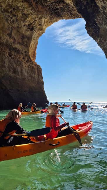 Benagil: Caves, Beaches, and Secret Spots Guided Kayak Tour - How busy is the water?