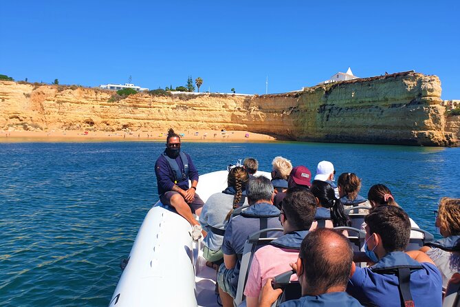 Benagil Caves Visit with Dolphins Watching from Albufeira - Alfanzina lighthouse and the largest cave