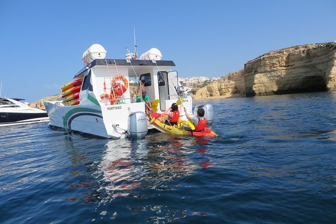 Benagil Kayak Tour On Board a Fantastic Catamaran - Why the Catamaran Makes the Kayak Easier