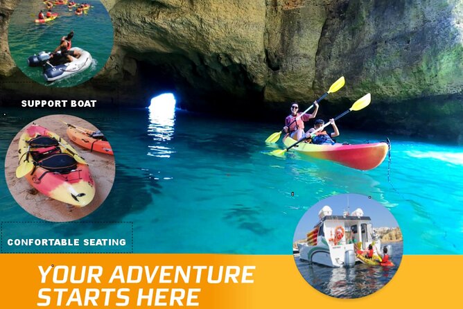 Benagil Kayak Tour On Board a Fantastic Catamaran - Swimming After the Paddle