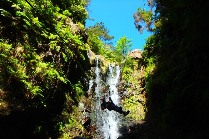 Canyoning Madeira Island - Level One - Rappelling down waterfalls and rock walls