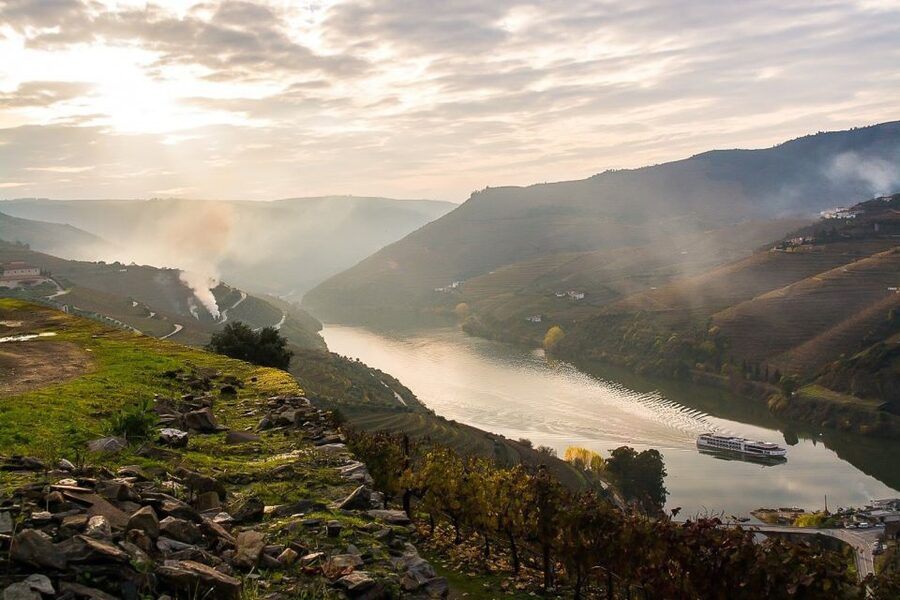 Day Cruise from Porto to Pinhão with Breakfast and Lunch - Lunch near the river and the long run toward Carrapatelo