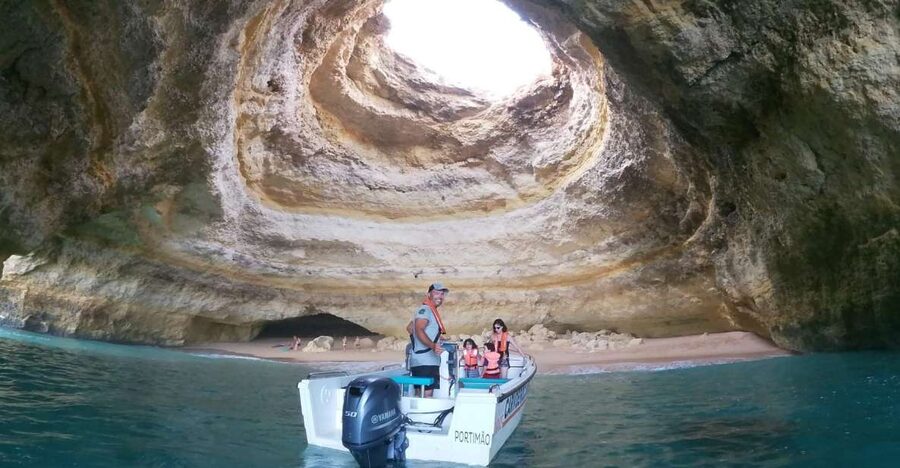 From Carvoeiro: Benagil Caves and Praia da Marinha Boat Trip - The first 15 minutes: Carvoeiro’s caves and beaches