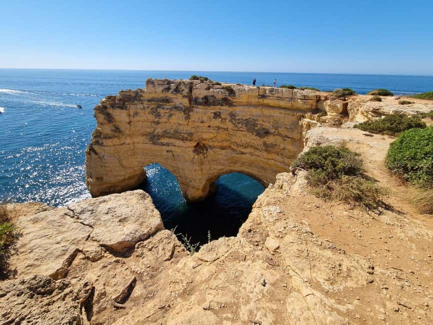 From Faro: 7 Valleys Hiking, Benagil Cave, & Snorkeling Tour - From Faro Station to the Benagil cliffs
