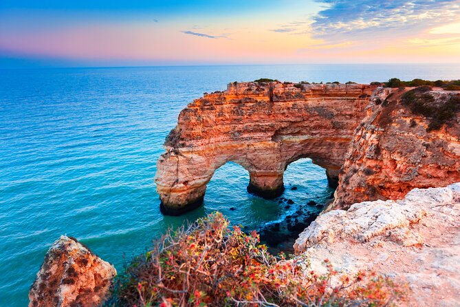 From Faro: Benagil Cave, Marinha & Carvoeiro [Full-Day Tour] - Praia da Marinha and the Stone Heart View