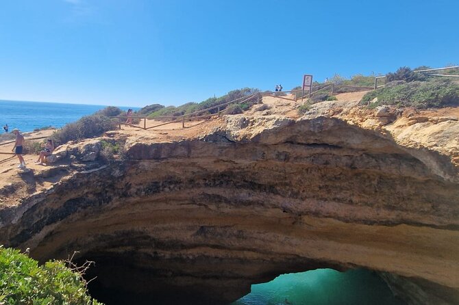 From Faro: Benagil Hiking Cliffs and the 4 Treasure Experience - Benagil Cave from the clifftop