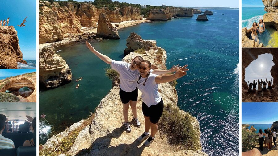 From Faro: Benagil, Marinha, 7 Valleys, and Algar Seco Tour - Algar Seco and the limestone galleries