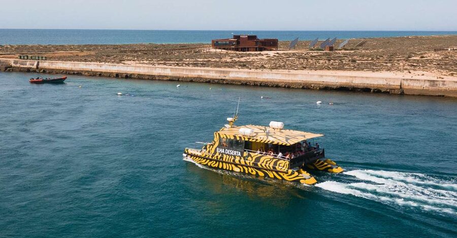 From Faro: Catamaran Boat Trip to Deserta Island with Stop - The 45-minute ride through Ria Formosa
