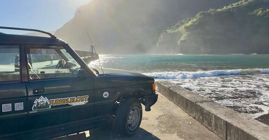 From Funchal:West Madeira Open-roof 4x4 Day Tour with Pickup - Seixal brings black sand and coastal drama