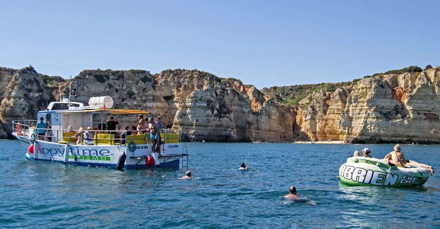 From Lagos: 2.5-Hour Guided Coastal Boat Tour & Grotto Visit - From Lagos Marina to the beaches of Ponta da Piedade