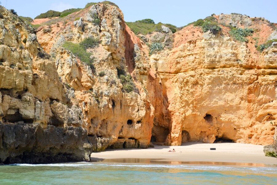 From Lagos: Algarve Cruise by Catamaran - The swim stop and floating water park