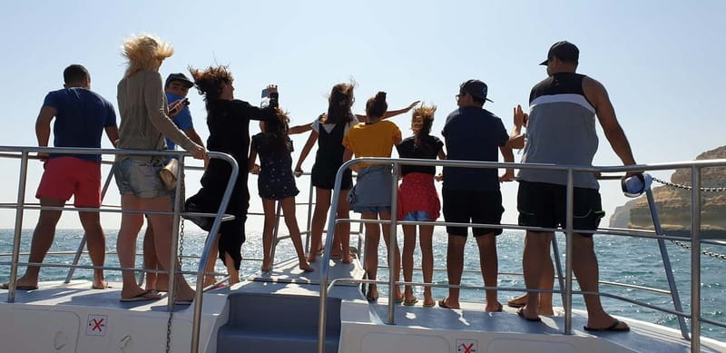 From Lagos: Benagil Caves Catamaran Cruise - Benagil Cave from the forward platform