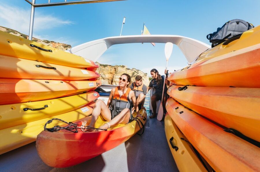 From Lagos: Kayaking and Boat Cave Explorer Tour - Paddling through the caves