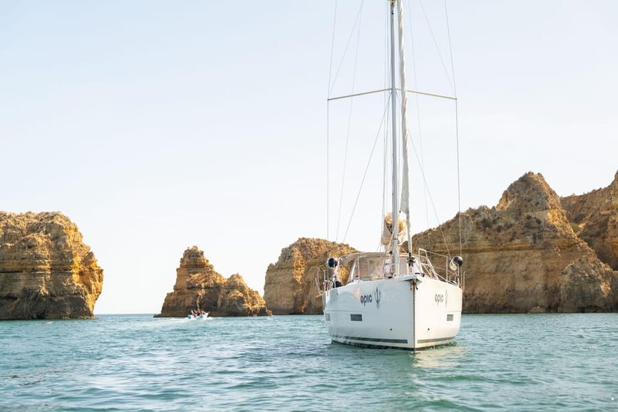 From Lagos: Ponta da Piedade Half-Day Yacht Cruise - Snorkeling in clear Algarve water