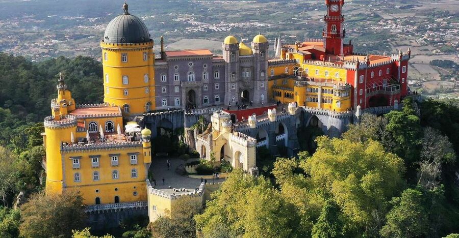 From Lisbon: Sintra, Pena, Regaleira, Roca and Cascais Tour - Pena Palace and the hilltop views