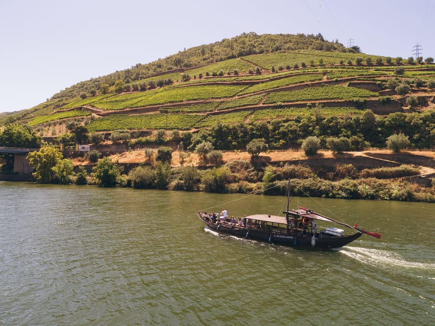 From Pinhão: Douro Valley Rabelo Boat Tour with Port Wine - Romaneira, Malvedos, and the long view upriver