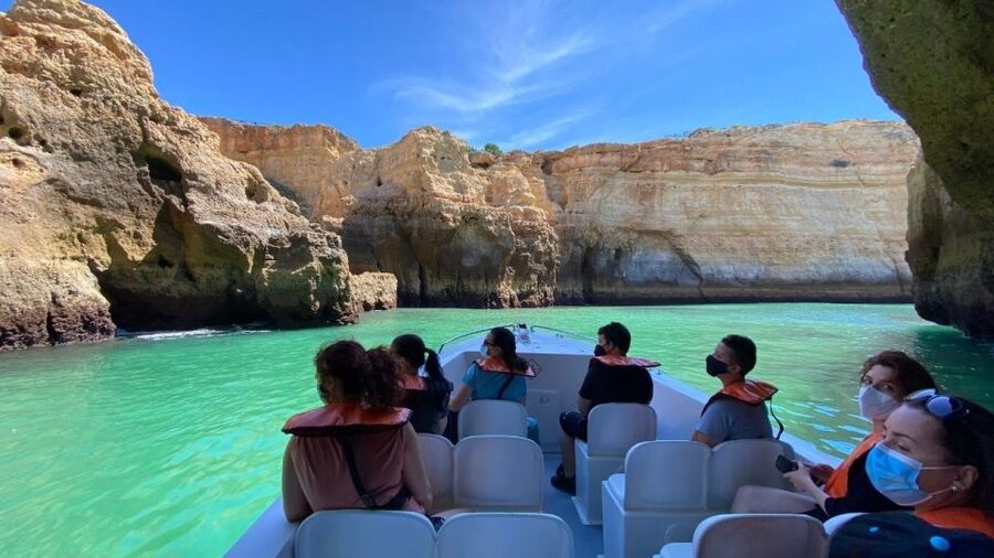 From Portimão: Algar de Benagil and Sea Caves Boat Tour - Praia da Marinha, the scenic high point