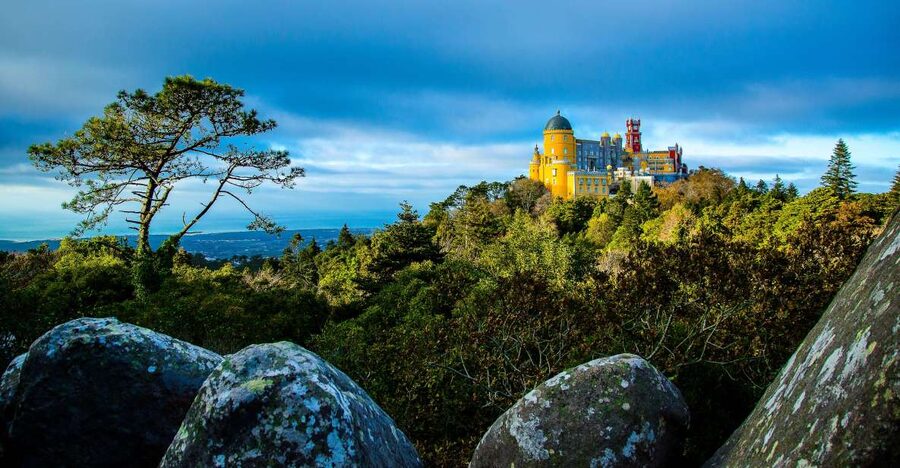 From Sintra: Pena Palace Guided Tour - Walking through the palace grounds