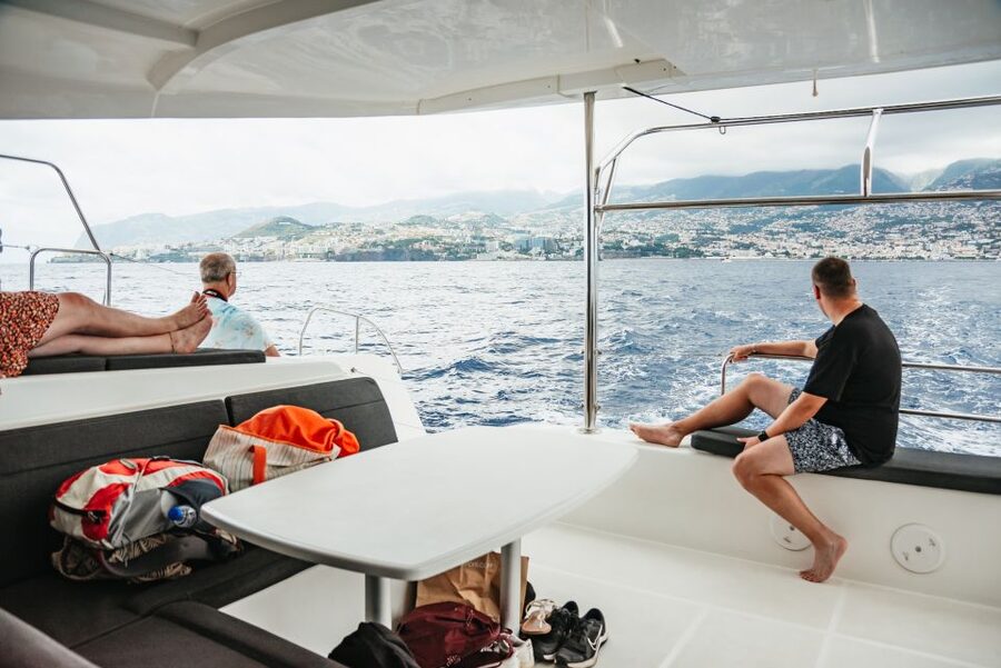 Funchal Bay: Dolphin & Whale Watch Luxury Catamaran Cruise - The first 45 minutes across Funchal Bay