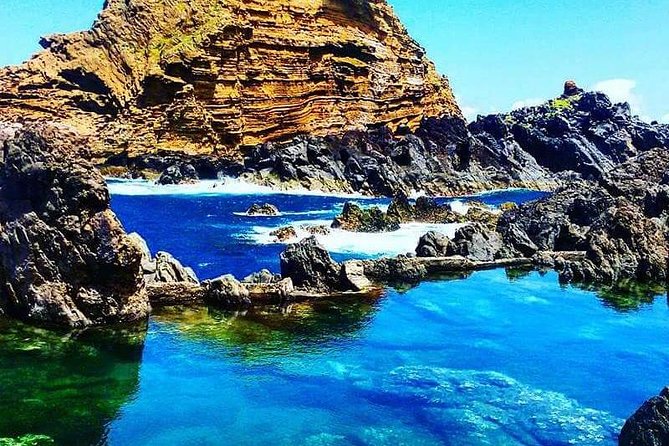 Jeep Tour Amazing West to Natural Pools -Full-Day - Seixal’s black sand and mountain walls