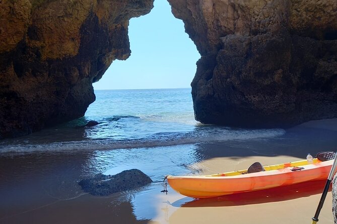 Kayak Adventure through the Ponta da Piedade Caves in Lagos - Entering the caves and paddling beneath the arches