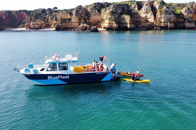 Kayak Experience in Ponta da Piedade - The swim stop near the boat
