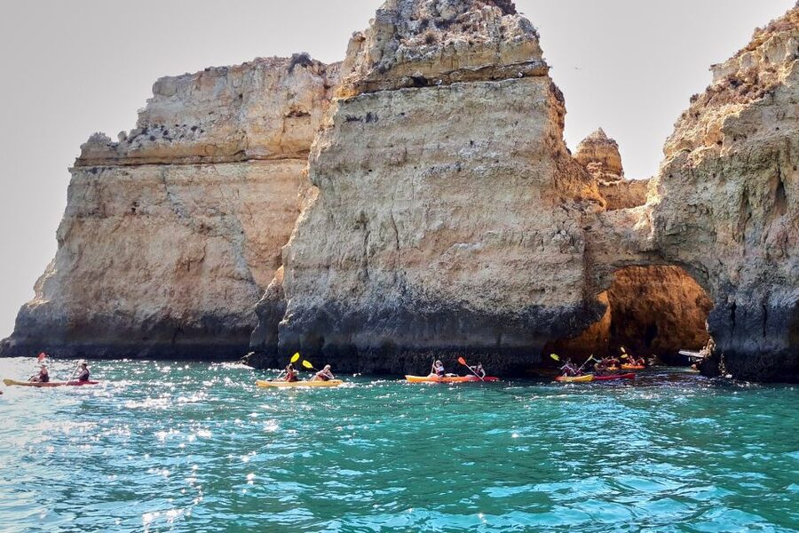 Lagos: Guided Kayak Tour - The beach break halfway through