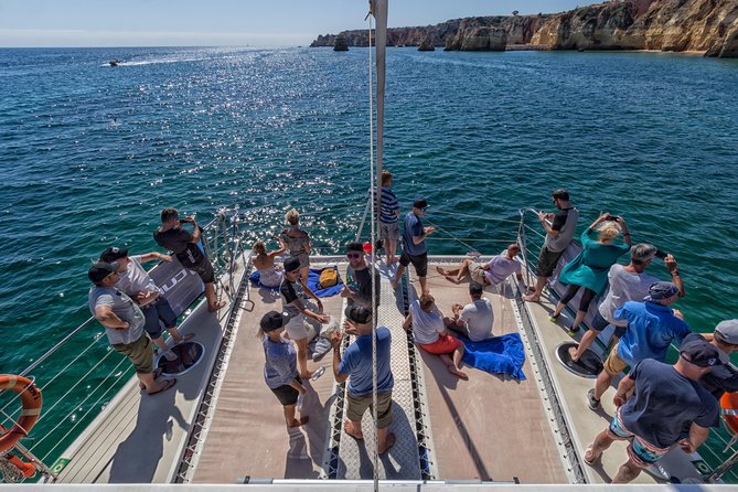 Lagos Half-Day Catamaran Cruise with Lunch - Swimming, paddles, and the inflatable waterpark