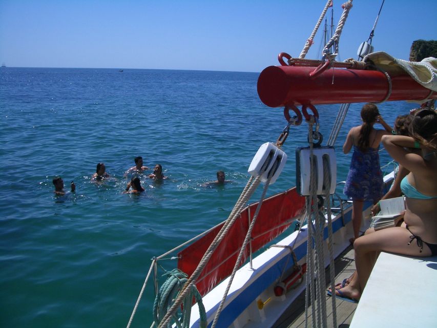 Lagos: Ponta Piedade Sail & Caves Cruise w/Portuguese Tapas - Leaving Lagos Marina under sail