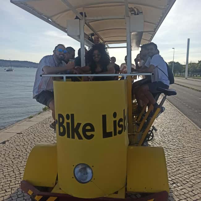 Lisbon: 1-Hour Beer or Sangria Bike Sightseeing Tour - Craft beer, sangria, and the onboard bar