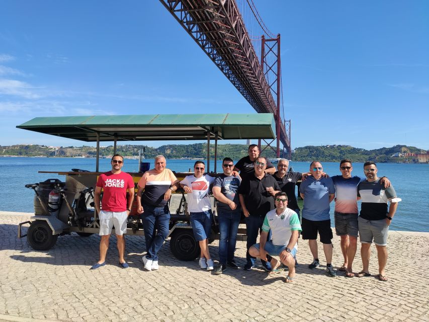 Lisbon: Beer Bike Tour with Sangria and Beer - Group size, shared seating, and a practical warning