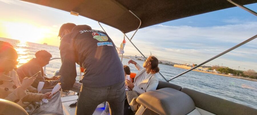 Lisbon: Boat Tour with Champagne - Historic ships and the Barracuda submarine