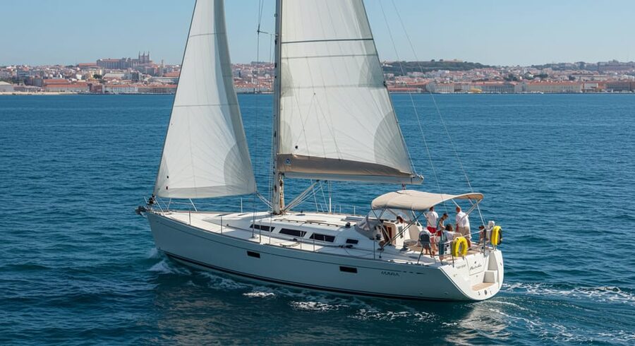 Lisbon: Champagne Sailing Tours - A 15-meter yacht and a genuinely small group