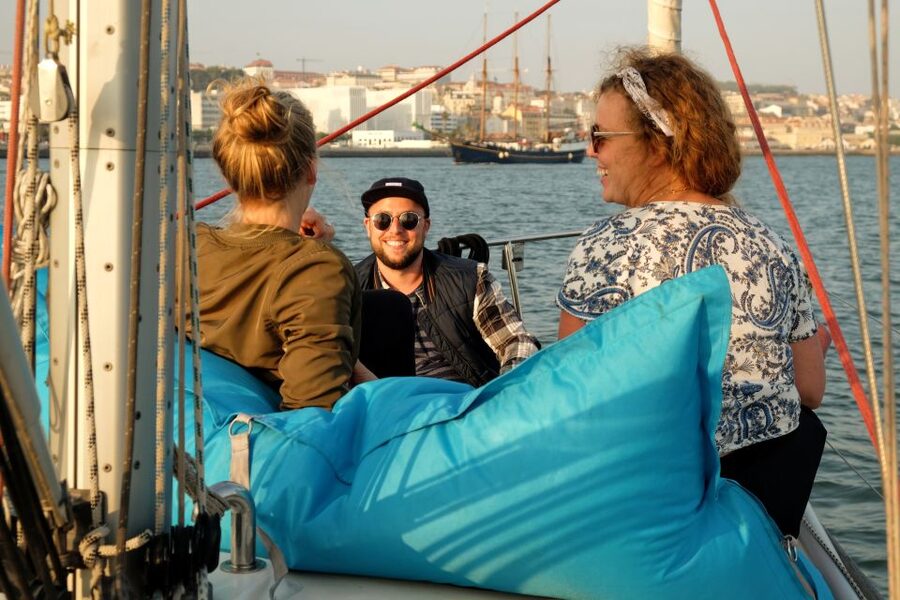 Lisbon: City Skyline Sailboat Cruise with Drink and Snacks - Belém Tower and the western waterfront