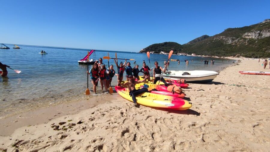 Lisbon: Kayaking and Snorkeling Adventure - Getting fitted out at Portinho da Arrábida