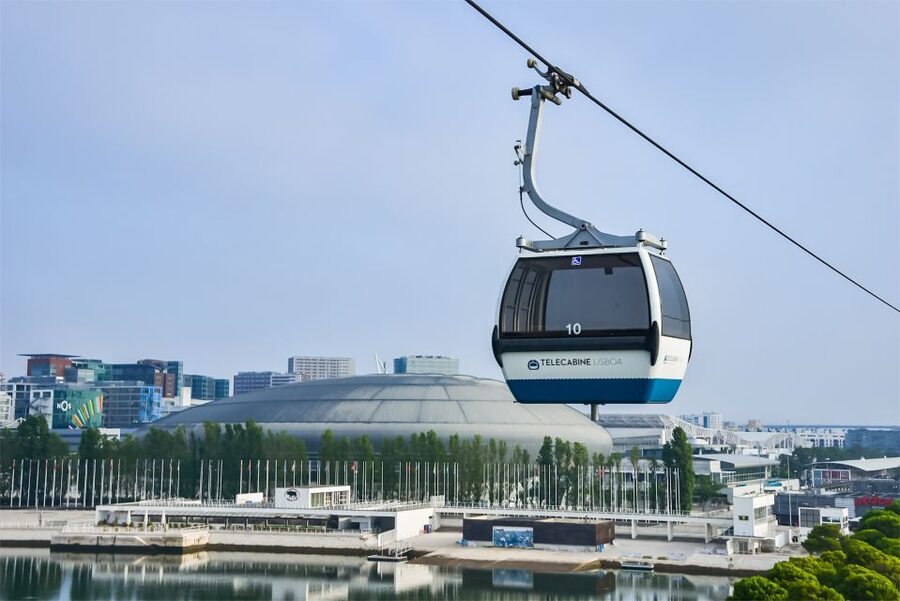 Lisbon: Nations Park Gondola Lift Cable Car Round Trip - The Views: Oceanarium, Bridge, and EXPO Buildings