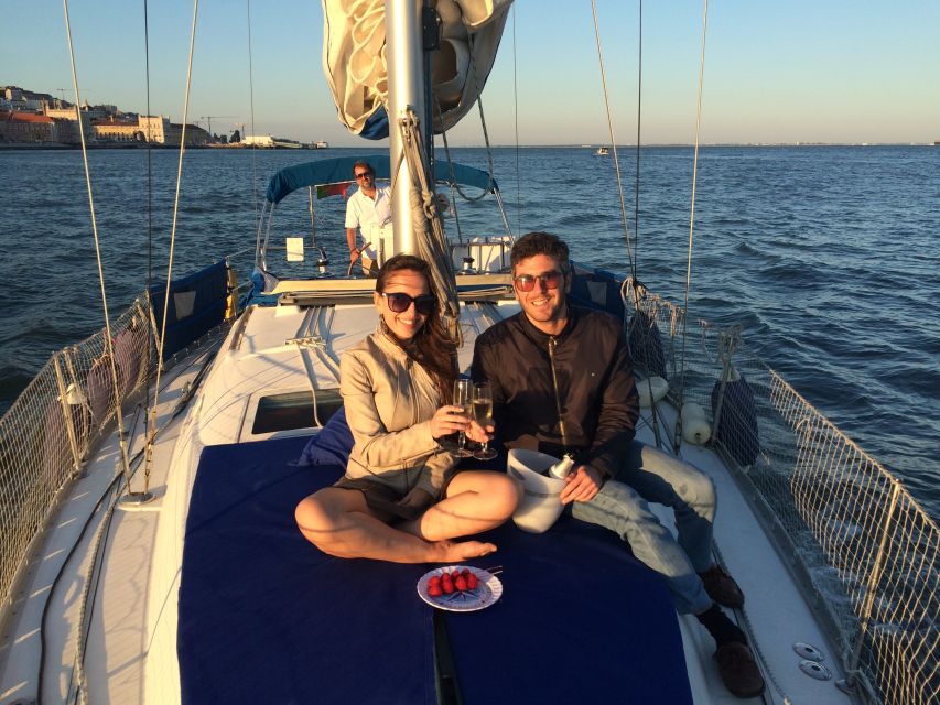 Lisbon: Private Sunset Sailing Tour with Champagne - The Discoveries Monument and Tower of Belém