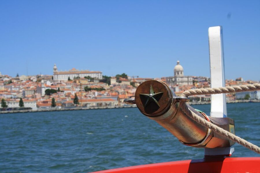 Lisbon: River Tagus Sightseeing Cruise in Traditional Vessel - The National Pantheon and the view toward Christ the King